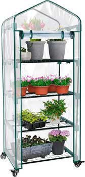 Clear Greenhouse on Wheels to Move Your Plants into the Sun and Out of the Shade