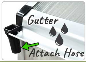 Built-in Greenhouse Gutter for Easy Rainwater Harvesting