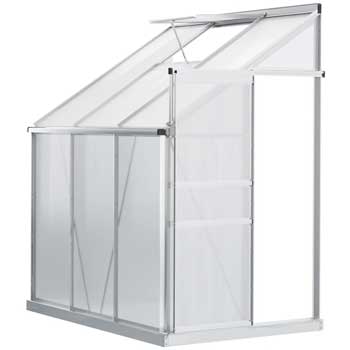 Hard Sided Wall Greenhouse with Roof Vent for Ventilation