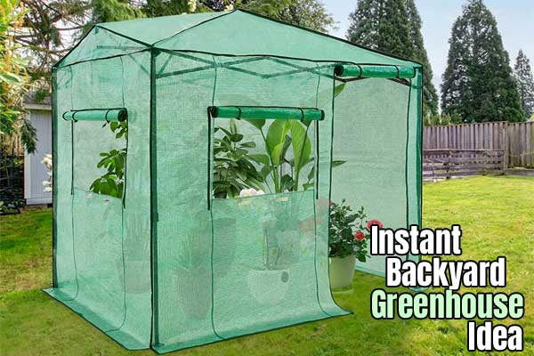 Instant Portable Pop-Up Greenhouse Idea for Backyard